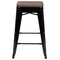 Flash Furniture 24" High Metal Indoor Counter Stool, Black, PK4 4-ET-31320W-24-BK-R-GG - alternate 7